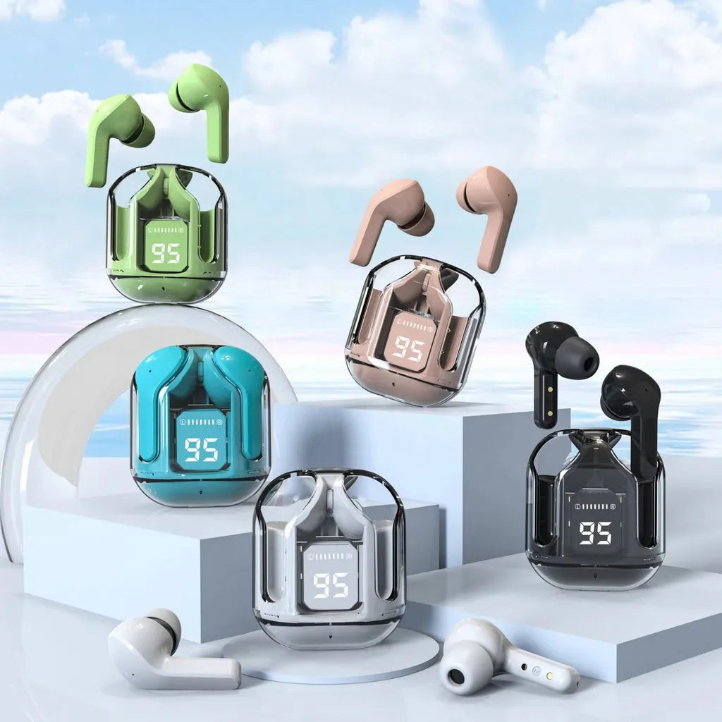 Fones De Ouvido Esportivos V5 Case Transparentes