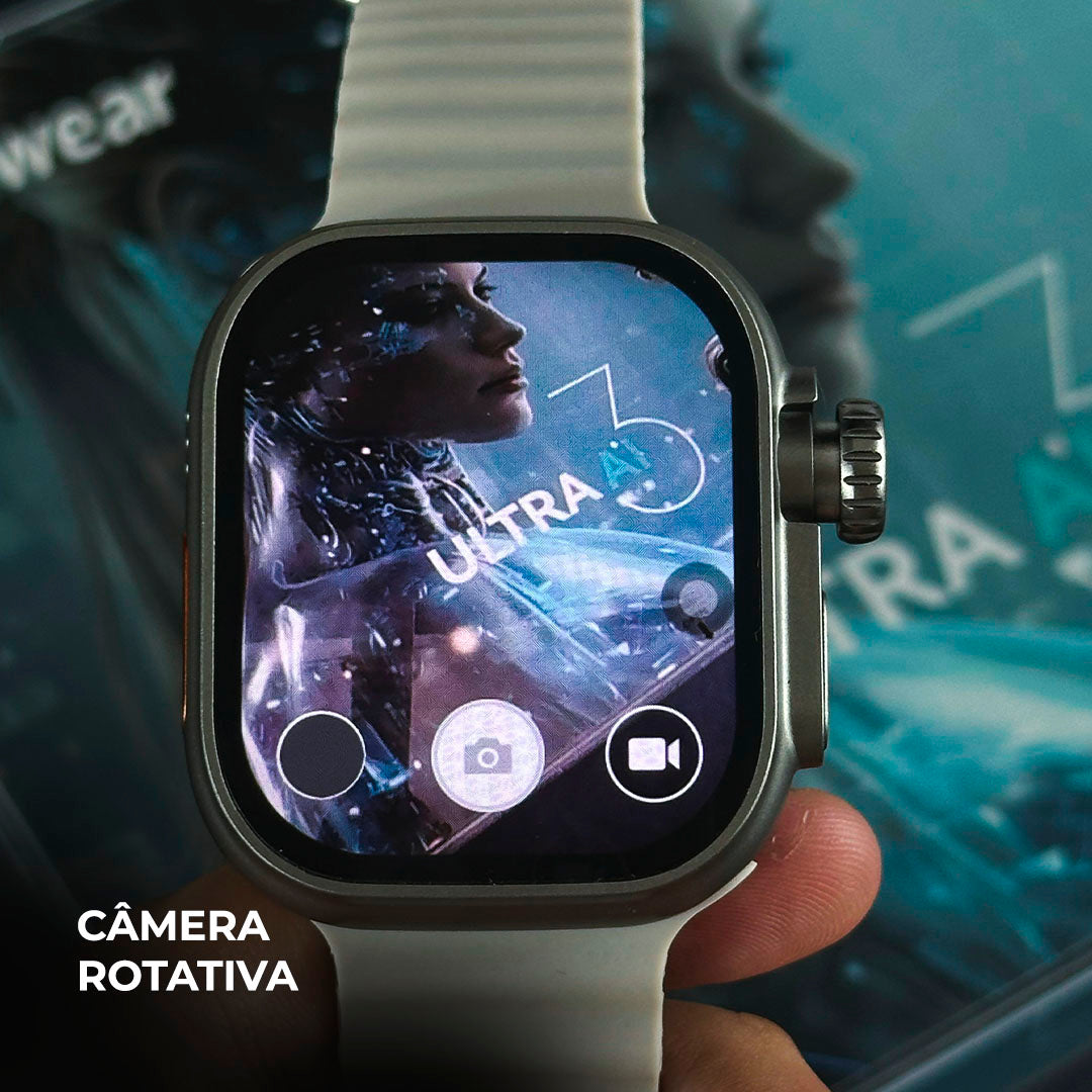 MICROWEAR ULTRA AI 3 | ANDROID 8.1| 4G/5G| 4 PULSEIRAS E CAPINHA DE ACRILICO